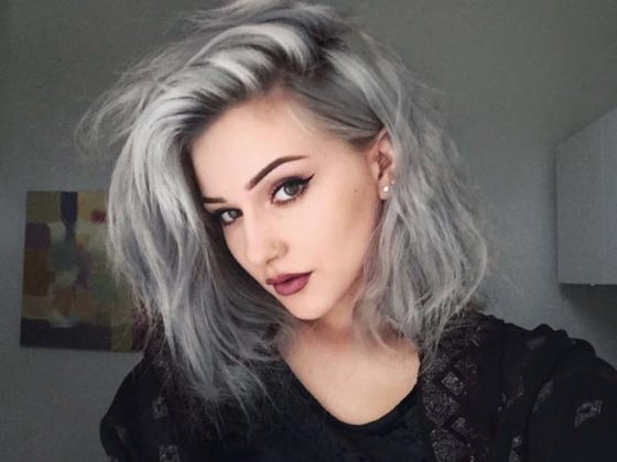 Loiro platinado acinzentado