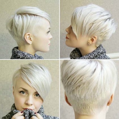 Loiro platinado curto